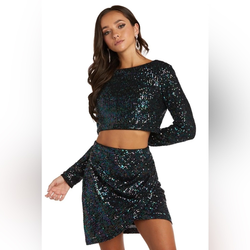Morgan & Co Short Two Piece Cocktail Dress